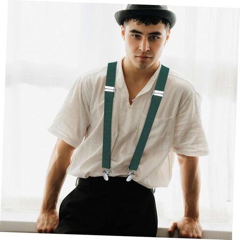 PartyKindom Elegant Boy Suspenders Bow Tie Set Green Dress Suspenders Bow Tie Clip for Tuxedo Formal Events Parties in Saudi Arabia
