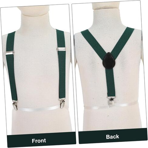 PartyKindom Elegant Boy Suspenders Bow Tie Set Green Dress Suspenders Bow Tie Clip for Tuxedo Formal Events Parties in Saudi Arabia