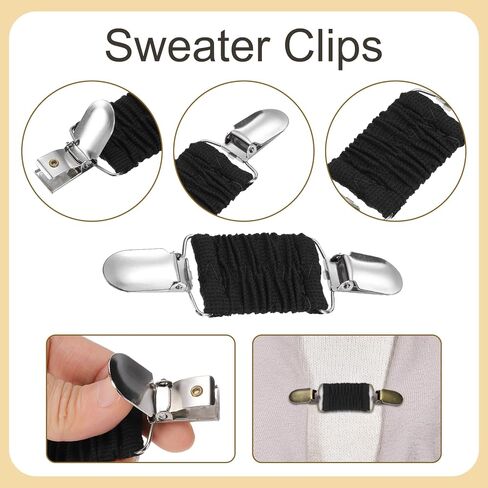 uxcell 5pcs Sweater Clips, Retro Flower Retro Cardigan Collar Shawl Brooch Clip, Vintage Cardigan Collar Dresses Cinch Clip for Clothing Women Girls, 5 Style in Saudi Arabia