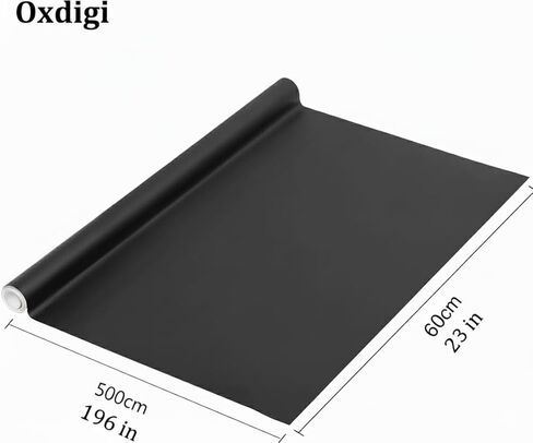 ورق جدران Oxdigi Chalkboard قابل للتقشير واللصق مقاس 23.6 × 196 بوصة، سبورة سوداء كبيرة جدًا للجدار، سبورة طباشير لغرفة الأطفال، ورق اتصال سبورة طباشير سهل اللصق، قابل للإزالة، مادة CPP سميكة 0.3 مم in Kuwait