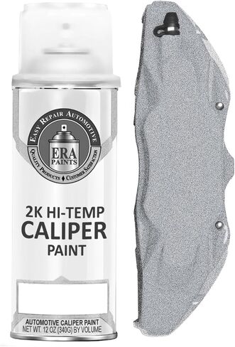 طلاء بخاخ ماسك الفرامل 2K من ERA Paints – فضي معدني | لمسة نهائية شديدة اللمعان، مقاومة للحرارة والمواد الكيميائية حتى 500 درجة فهرنهايت | رذاذ مقاوم للتقطيع بوزن 12 أونصة | صنع في الولايات المتحدة الأمريكية in Kuwait