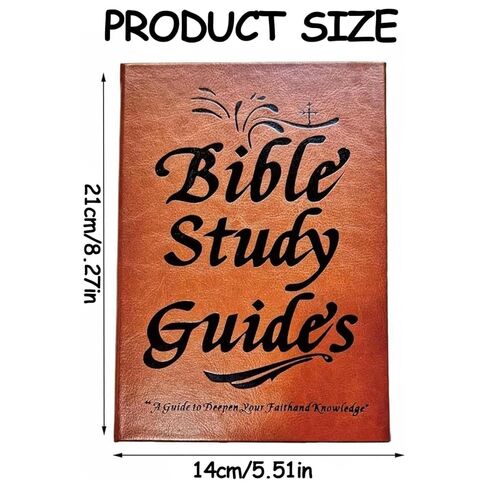 SDJTC 66-page Bible study guide with a PU leather cover, featuring daily scripture excerpts for prayer, reflection, and deepening of faith and knowledge in Saudi Arabia