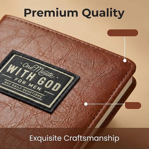 smcca One Minute with God for Men,Daily Devotional for Men, 365 Days Prayer Journal - Christian Devotional Book with Bible Verses, Reflections & Premium Leather Cover (A) in Saudi Arabia