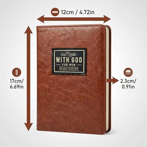 smcca One Minute with God for Men,Daily Devotional for Men, 365 Days Prayer Journal - Christian Devotional Book with Bible Verses, Reflections & Premium Leather Cover (A) in Saudi Arabia