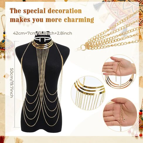 Sureio African National Jewelry Egyptian for Women Set, Multi Layered Golden Tassel Body Chains, Nail Tip Claw Rings, Sun-shaped Earrings, Bracelets and Pointed Halo Crowns for Medieval Costumes in Saudi Arabia