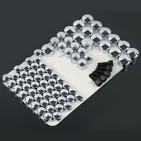 XMT-MOTO Chrome ABS Plastic Bolt Toppers Kit for 2007-2012 Harley FLH FLT Model Bike in Saudi Arabia