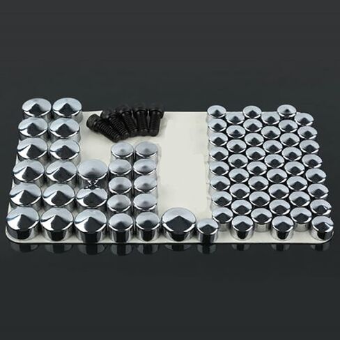 XMT-MOTO Chrome ABS Plastic Bolt Toppers Kit for 2007-2012 Harley FLH FLT Model Bike in Saudi Arabia