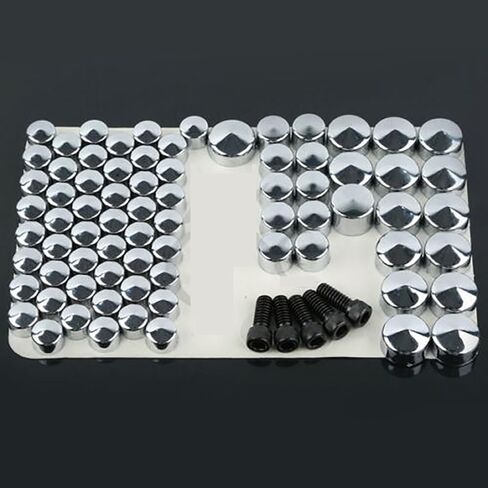 XMT-MOTO Chrome ABS Plastic Bolt Toppers Kit for 2007-2012 Harley FLH FLT Model Bike in Saudi Arabia