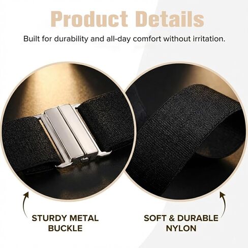4PCS Sock Garters Thigh High Adjustable Thigh Garter Belt, Black Bands Plus Size Garter Belt for Women, High Elastic Leg Harness with Buckle in Saudi Arabia