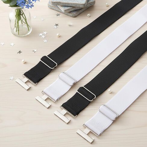 4PCS Sock Garters Thigh High Adjustable Thigh Garter Belt, Black Bands Plus Size Garter Belt for Women, High Elastic Leg Harness with Buckle in Saudi Arabia