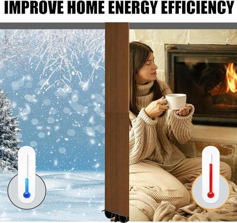 مسح الباب الخارجي [عبوة من قطعتين] - تجريد كيرف للطقس مقاس 36 بوصة مع ختم أنبوب الهواء المزدوج وزعانف الفينيل | شريط ختم أسفل الباب | كنس الباب للأبواب الخارجية | مقاس هادئ وضيق in Kuwait