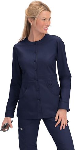 Koi Women's Olivia Stylish Round-Neck Button-Front Jacket with Deep Pocket in Saudi Arabia