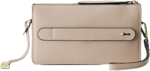 Pebbled Metro Clutch — The Lynne - Leather Clutch with Wrist & Crossbody Strap – Slim & Versatile – Women’s Handbag in Saudi Arabia