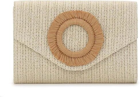Straw Clutch Purse for Women,Summer Beach Bag,Envelope Evening Clutch Handbags for Formal Party Wedding 2026 in Saudi Arabia
