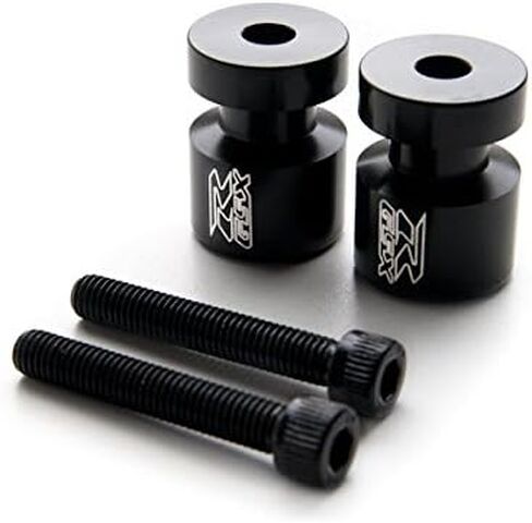 Black "GSXR" Engraved Swingarm Spools Sliders - Compatible with Suzuki GSXR 600 750 1000 Hayabusa and More! (1989-2013) in Kuwait