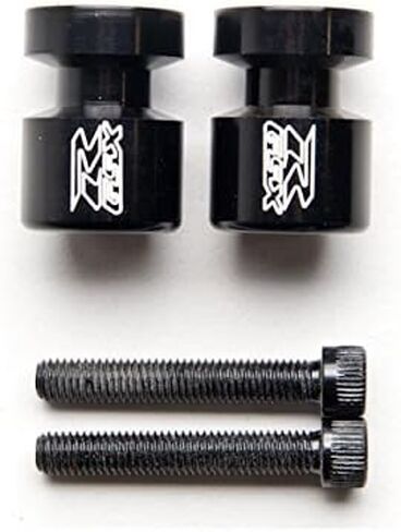 Black "GSXR" Engraved Swingarm Spools Sliders - Compatible with Suzuki GSXR 600 750 1000 Hayabusa and More! (1989-2013) in Kuwait