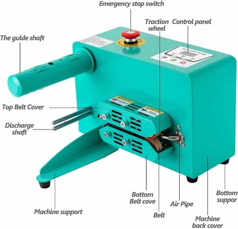 ERICAT Fully Automatic Functionality Air Cushion Machine, Portable Bubble Wrap Maker with Display Screen and 16m/min Sealing, Adjustable Temperature 1-100℃ and Fast Preheat, for Office, Factory in Saudi Arabia