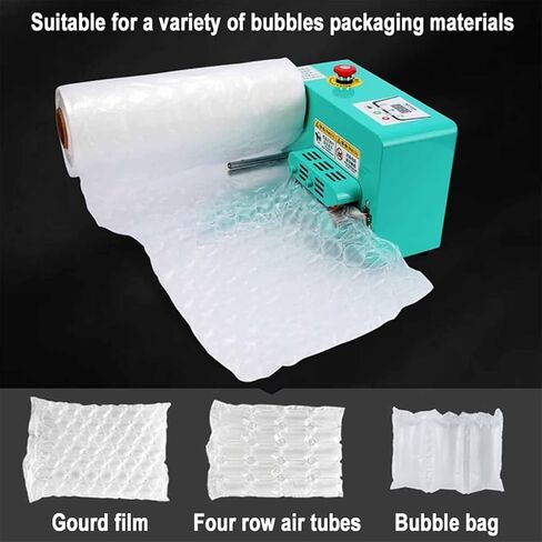 ERICAT Fully Automatic Functionality Air Cushion Machine, Portable Bubble Wrap Maker with Display Screen and 16m/min Sealing, Adjustable Temperature 1-100℃ and Fast Preheat, for Office, Factory in Saudi Arabia