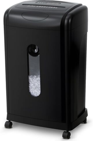 آلة تمزيق الورق منخفضة الضوضاء 48 ديسيبل للمنزل، 10 ورقات صغيرة الحجم، أمان عالي P-5، آلة تمزيق بطاقات الائتمان/الأقراص المضغوطة، سلة مهملات سعة 7.9 جالون، سوداء in Kuwait