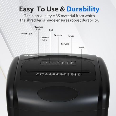 آلة تمزيق الورق منخفضة الضوضاء 48 ديسيبل للمنزل، 10 ورقات صغيرة الحجم، أمان عالي P-5، آلة تمزيق بطاقات الائتمان/الأقراص المضغوطة، سلة مهملات سعة 7.9 جالون، سوداء in Kuwait