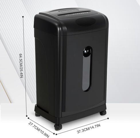 آلة تمزيق الورق منخفضة الضوضاء 48 ديسيبل للمنزل، 10 ورقات صغيرة الحجم، أمان عالي P-5، آلة تمزيق بطاقات الائتمان/الأقراص المضغوطة، سلة مهملات سعة 7.9 جالون، سوداء in Kuwait