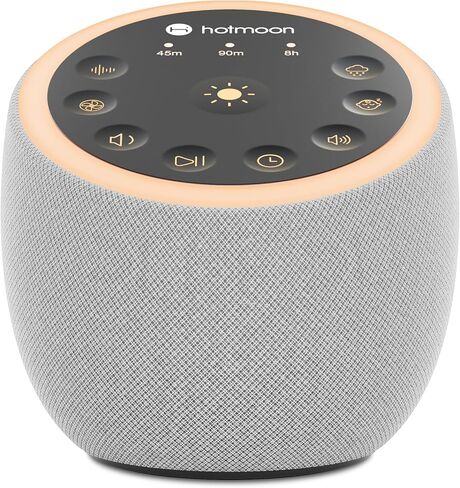 آلة صوت النوم Hotmoon، آلة الضوضاء البيضاء، 40 صوتًا غير متكرر، 8 ألوان إضاءة ليلية، 4 مؤقتات، 32 وظيفة ذاكرة قابلة للتعديل، آلة أصوات الضوضاء البنية للأطفال والبالغين، باللون الأسود in Saudi Arabia