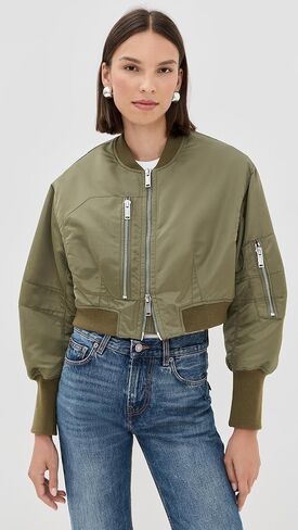 3.1 Phillip Lim Women's Nylon Cropped Bomber in Saudi Arabia