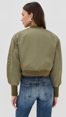 3.1 Phillip Lim Women's Nylon Cropped Bomber in Saudi Arabia