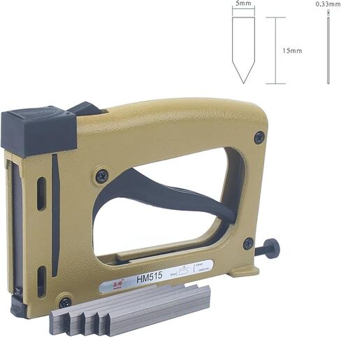 HM515 Frame Gun Nailer 1000 Nail Manual Flex Point Tacker Framing Pin Stapler (Tool With 2000 Nails) in Saudi Arabia