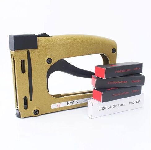 HM515 Frame Gun Nailer 1000 Nail Manual Flex Point Tacker Framing Pin Stapler (Tool With 2000 Nails) in Saudi Arabia