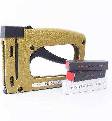 HM515 Frame Gun Nailer 1000 Nail Manual Flex Point Tacker Framing Pin Stapler (Tool With 2000 Nails) in Saudi Arabia