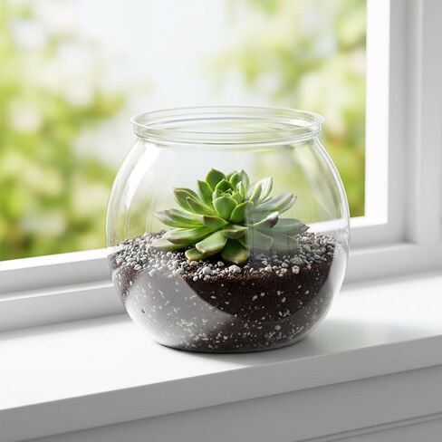 Mini Plastic Fish Bowl 30 oz Decorative Small Fish Tank Unbreakable Aquarium Starter Kit for Centerpiece Vases Party Decorations in Saudi Arabia