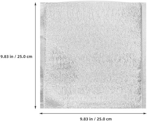 أكياس بريدية معزولة مقاس 9.84 × 9.84 بوصة أكياس شحن حرارية من رقائق معدنية لتخزين المواد الغذائية الباردة وتغليف الوجبات الجاهزة in Saudi Arabia