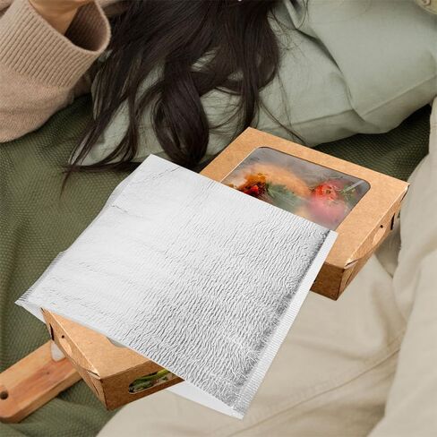 أكياس بريدية معزولة مقاس 9.84 × 9.84 بوصة أكياس شحن حرارية من رقائق معدنية لتخزين المواد الغذائية الباردة وتغليف الوجبات الجاهزة in Saudi Arabia