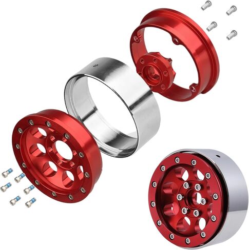 Hobbypark Heavy Duty 1.9 Beadlocks Wheels for 1/10 Scale RC Crawler Compatible with TRX4 Axial SCX10 II III Tamiya CC01 RC4WD D90 D110 in Saudi Arabia