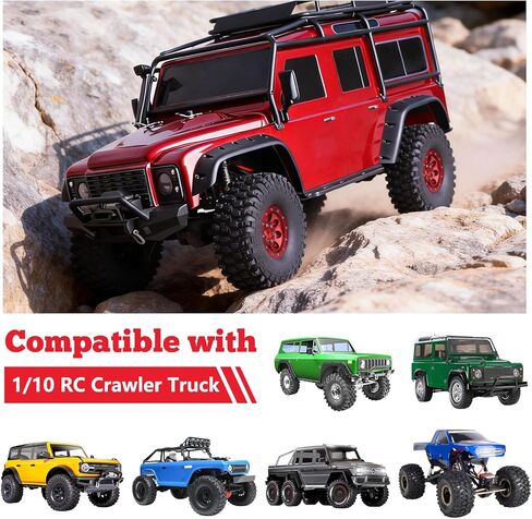 Hobbypark Heavy Duty 1.9 Beadlocks Wheels for 1/10 Scale RC Crawler Compatible with TRX4 Axial SCX10 II III Tamiya CC01 RC4WD D90 D110 in Saudi Arabia