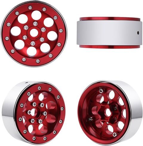 Hobbypark Heavy Duty 1.9 Beadlocks Wheels for 1/10 Scale RC Crawler Compatible with TRX4 Axial SCX10 II III Tamiya CC01 RC4WD D90 D110 in Saudi Arabia
