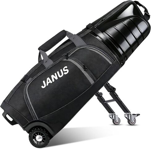 Golf Travel Bags for Airlines with Wheels and Hard Shell Head,2 Privacy and 2 Storage Pockets,Waterproof Carbon Fiber Bottom,Protect Golf Clubs,Lightweight,for Business,Family and Golf Travel in Saudi Arabia