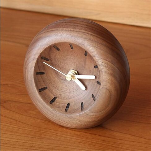 Black Walnut Small Table Clock Bedroom Decoration Home Desktop Mute in Saudi Arabia