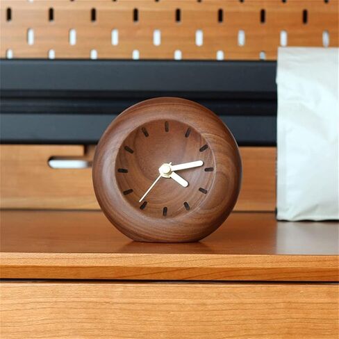 Black Walnut Small Table Clock Bedroom Decoration Home Desktop Mute in Saudi Arabia