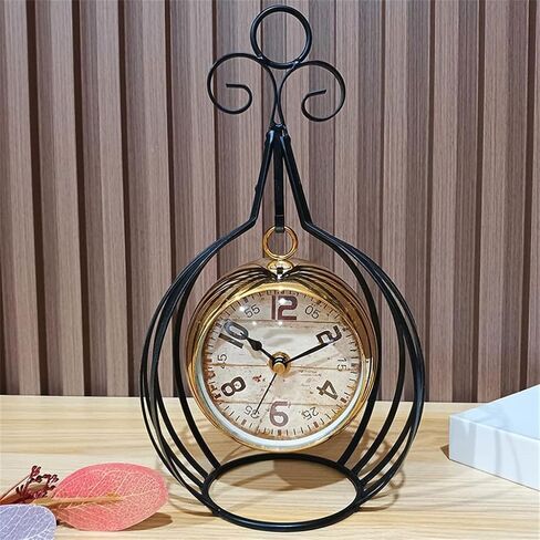 European Home Decoration Mute Clock Pendant Iron Art Pendulum Seat Design Sense in Saudi Arabia