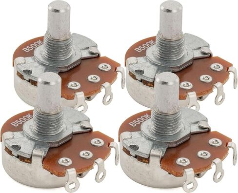 Alpha Full B500K Metric Potentiometers Split Shaft Linear Taper Pots for Electric Guitar or Bass (4 Pieces) in Saudi Arabia