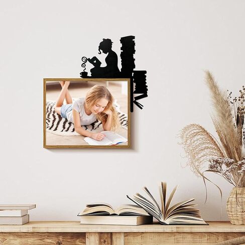 Reading Girl Bookish Decor Book Lover Gifts for Women – Wooden Book Nook Wall Decor for Door Frame & Home Library & Reading Corners | Bookish Gifts for Women, Teachers & Readers in Kuwait