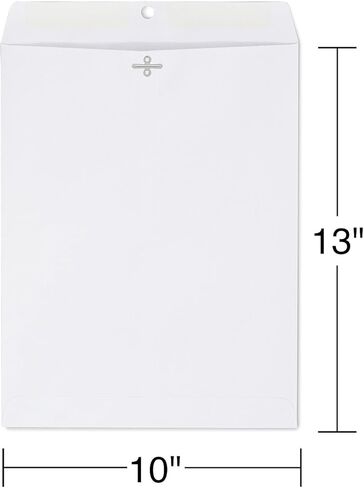 Staples 10 x 13 Bright White Clasp & Gummed Catalog Envelopes, Heavyweight Mailers with Metal Clasp, 200/Carton in Saudi Arabia