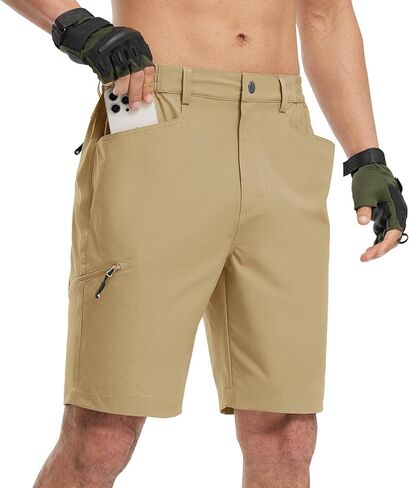 BGOWATU Mens Hiking Cargo Shorts 9" Casual Quick Dry Lightweight Stretch Summer Running Shorts for Men Golf with 4 Pockets in Kuwait