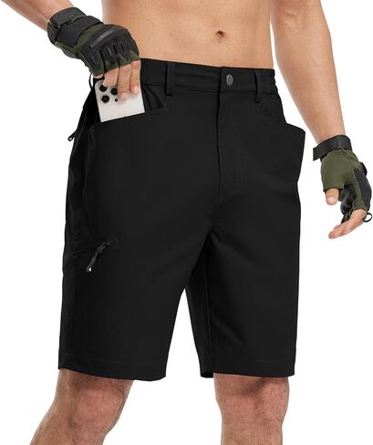 BGOWATU Mens Hiking Cargo Shorts 9" Casual Quick Dry Lightweight Stretch Summer Running Shorts for Men Golf with 4 Pockets in Saudi Arabia