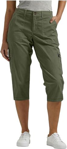 Cargo Capris for Women Summer Travel Hiking Capri Pants Elastic Waist Dressy Casual Cropped Pants with Pockets in Saudi Arabia