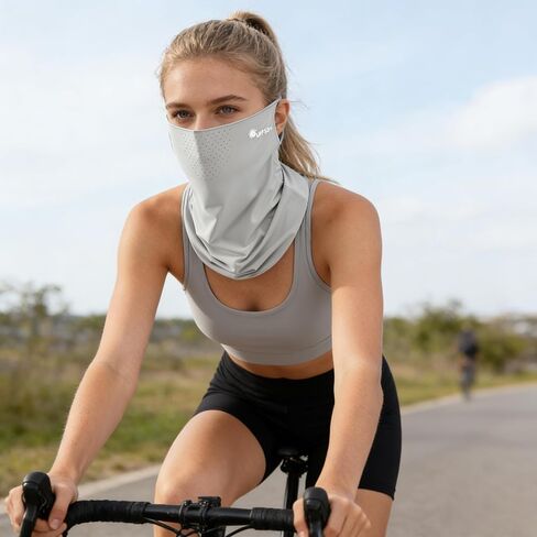 Summer UV Sun Protection Face Cover for Women Men Cooling BreathableIce Silk Mask Gaiter for Outdoor Sports in Saudi Arabia