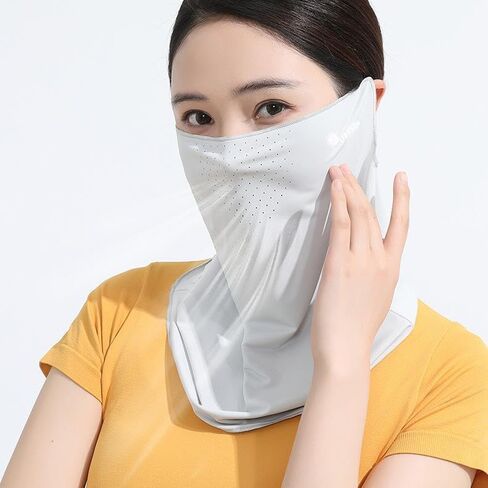 Summer UV Sun Protection Face Cover for Women Men Cooling BreathableIce Silk Mask Gaiter for Outdoor Sports in Saudi Arabia