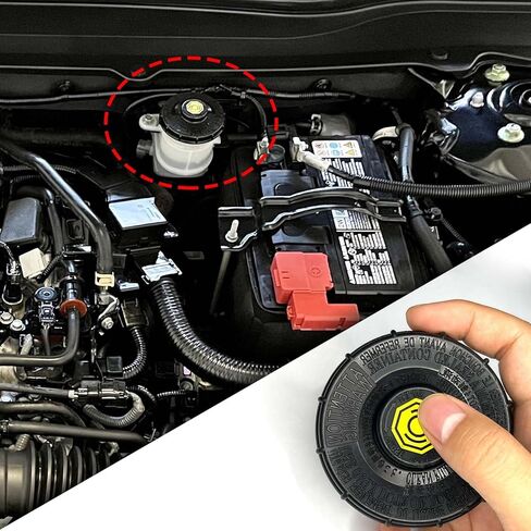 Brake Fluid Cap Replacement for Honda, Brake Master Cylinder Cap, Brake Fluid Reservoir Cap Compatible with Honda Accord Fit EV Hybrid S2000, Replaces OEM 46662-SLE-J01, Car Accessories in Saudi Arabia